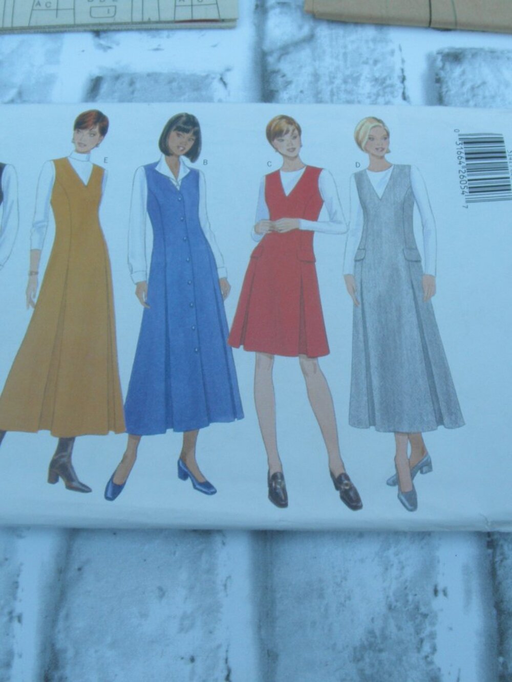 #5141 PRE-OWNED BUTTERICK, UNCUT SEWING PATTERN JUMPER (SIZE 6-8-10)